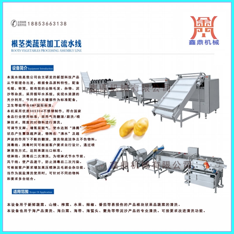 全自動(dòng)凈菜加工自動(dòng)化生產(chǎn)線